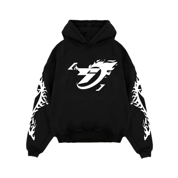 SKUDDRA WHITE CHAOTIC HOODIE