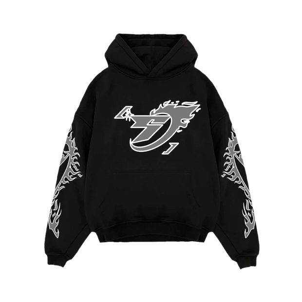 SKUDDRA GREY CHAOTIC HOODIE