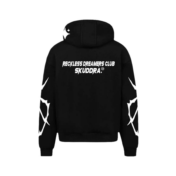 BLACK RECKLESS DREAMER ZIP HOODIE