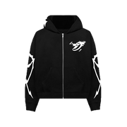 BLACK RECKLESS DREAMER ZIP HOODIE