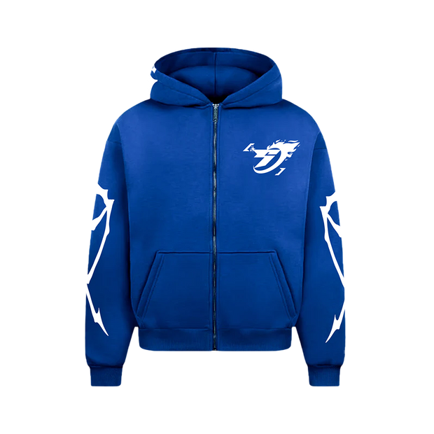 SKUDDRA BLUE OCEAN ZIP HOODIE