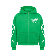 SKUDDRA GREENISH ZIP HOODIE