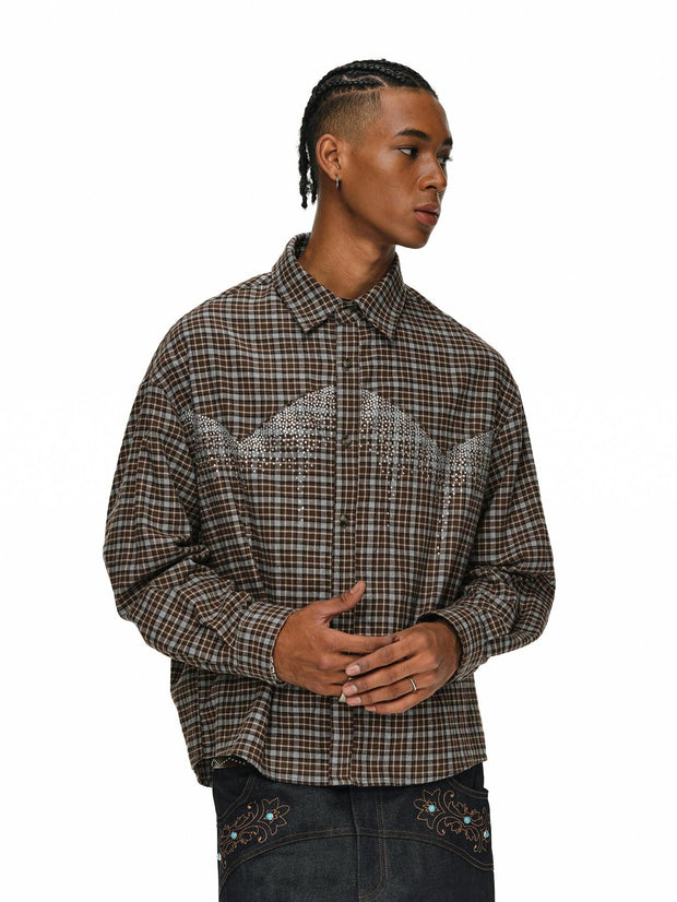 Rhinestone Plaid Shirt
