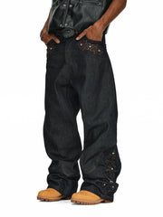 Western Embroidered Gemstone Denim Jeans