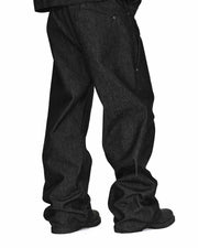 Stacked Black Denim Jeans