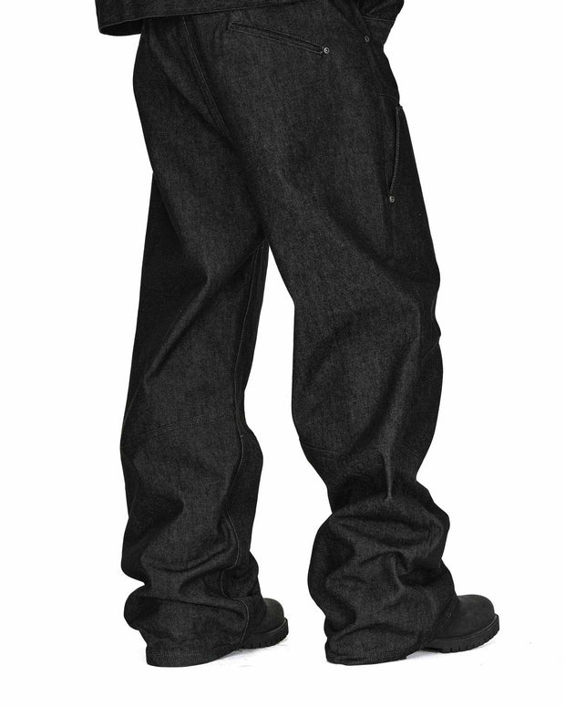 Stacked Black Denim Jeans