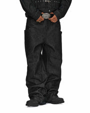 Stacked Black Denim Jeans