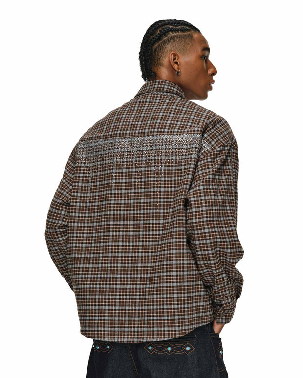 Rhinestone Plaid Shirt