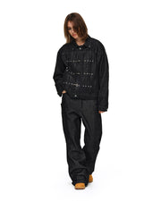 Gemstone Buckle Denim Jacket