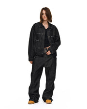 Gemstone Buckle Denim Jacket