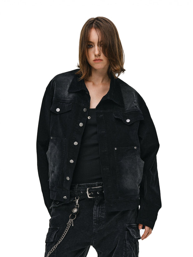 Corduroy Distressed Washed Jacket