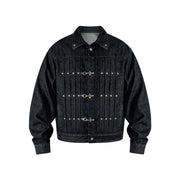 Gemstone Buckle Denim Jacket