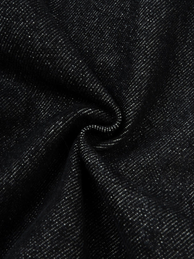 Stacked Black Denim Jeans