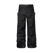 Stacked Black Denim Jeans