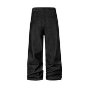 Stacked Black Denim Jeans