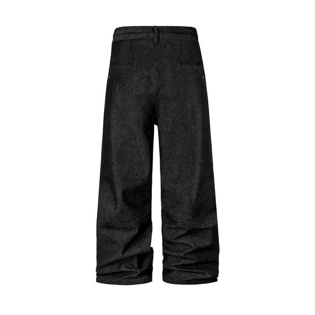 Stacked Black Denim Jeans