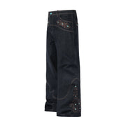 Western Embroidered Gemstone Denim Jeans